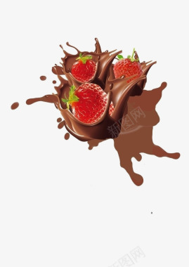 巧克力剪影食物素描草莓巧克力图标图标
