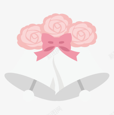 婚庆图标手绘玫瑰花图标
