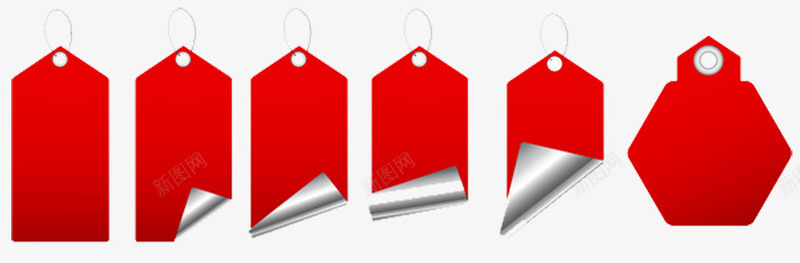 挂牌贴图png免抠素材_新图网 https://ixintu.com 促销标签 大红色 标签 海报 淘宝素材 贴图模板