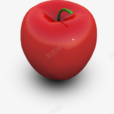 食物图标手绘红苹果图标