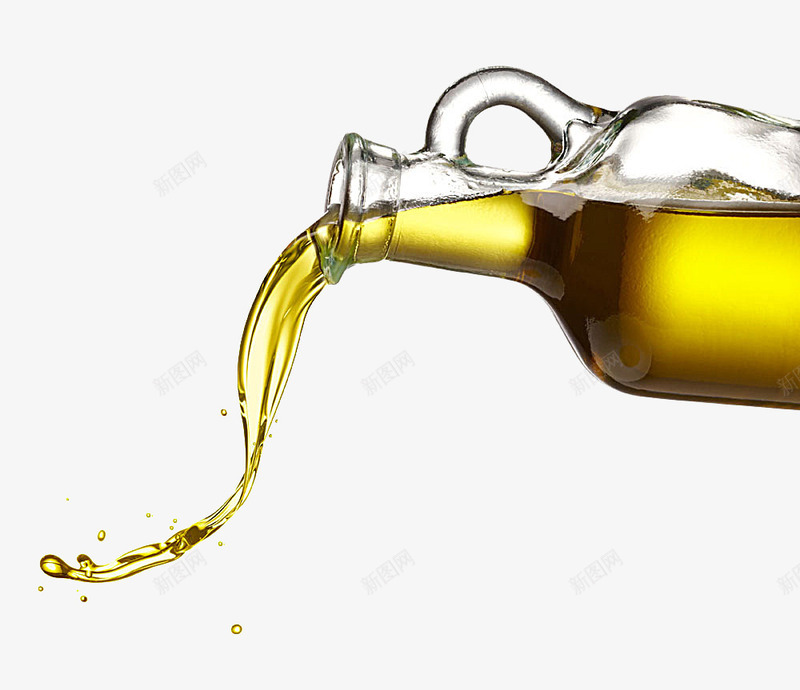 橄榄油png免抠素材_新图网 https://ixintu.com 倾倒的瓶子 油花 液体 瓶子 黄色