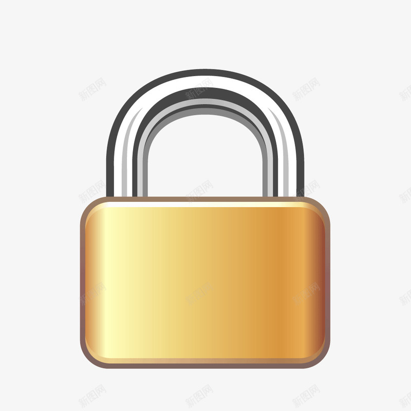 金色质感锁具png免抠素材_新图网 https://ixintu.com 质感 金色 金色质感 锁具