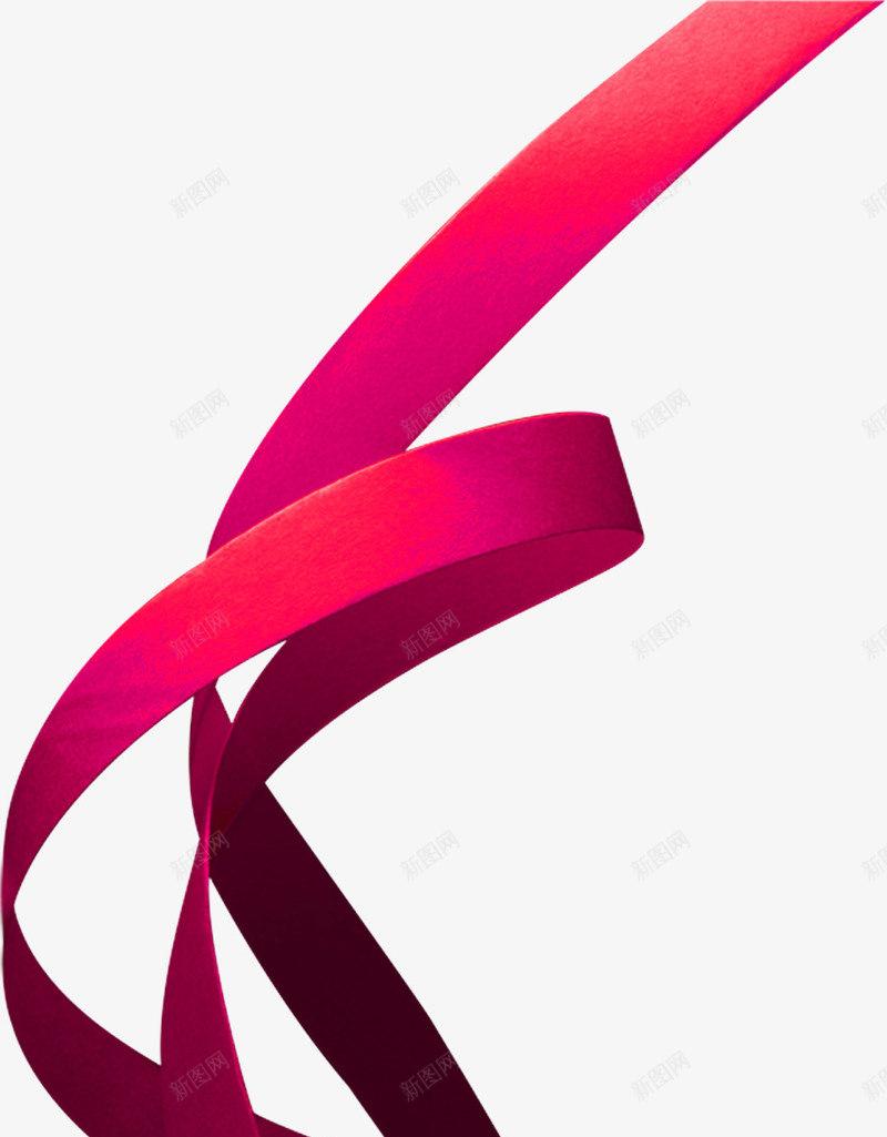 红色大气绸带装饰图案png免抠素材_新图网 https://ixintu.com 免抠PNG 大气 红色 绸带 装饰图案