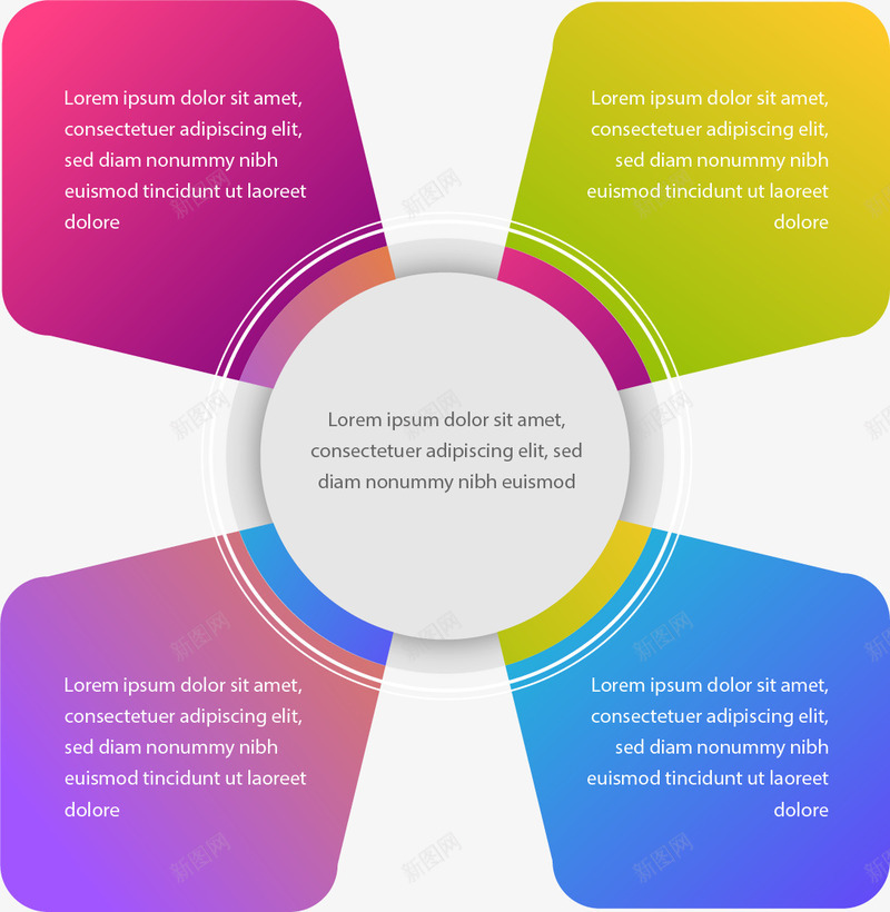 分散渐变色分类标签矢量图eps免抠素材_新图网 https://ixintu.com 信息图表 分类标签 商务 渐变色 矢量素材 矢量图
