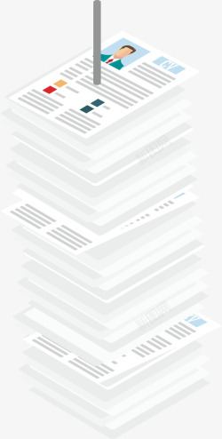 六色商业报告PPT信息图元素高清图片