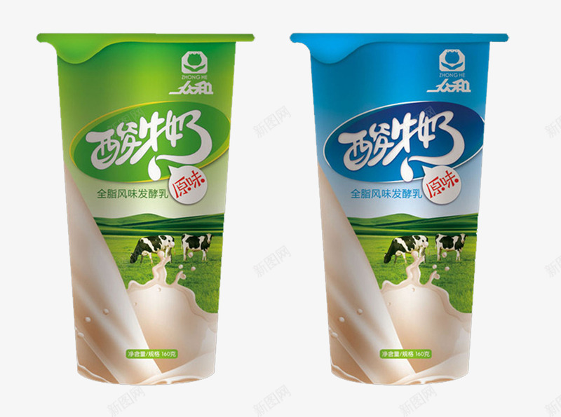 两种不同口味的酸牛奶包装psd_新图网 https://ixintu.com 两种口味 早餐奶 牛奶 酸奶 酸奶包装 酸牛奶 饮料