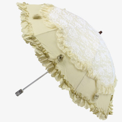 米色蕾丝欧式伞素材