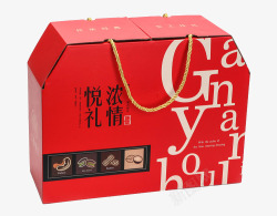 中秋月饼包装盒手提式开盖礼盒高清图片