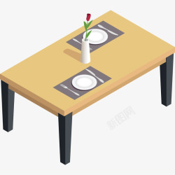 餐具图形卡通餐桌高清图片