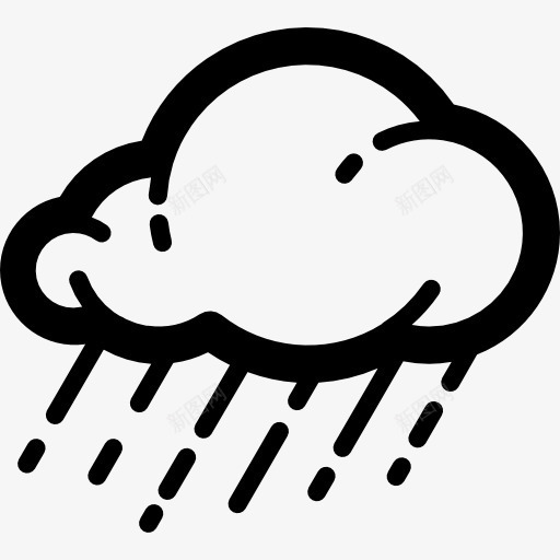 雨图标png_新图网 https://ixintu.com 云 大气 天气 气象 雨水