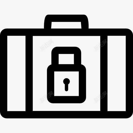 封闭的行李图标png_新图网 https://ixintu.com 安全 封闭的 工具和器具 情况下 接近 行李 袋 锁