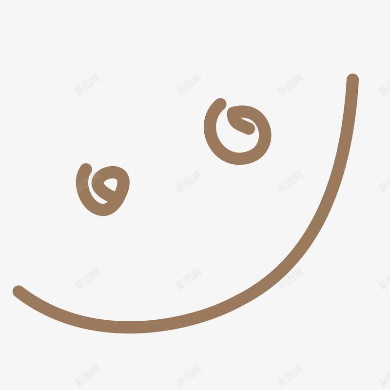 线描的笑脸png免抠素材_新图网 https://ixintu.com png图形 棕色 笑脸 线描 装饰
