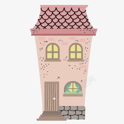 复古小屋可爱小房子唯美卡通矢量图高清图片