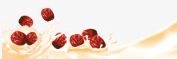 红枣包装红枣牛奶元素高清图片