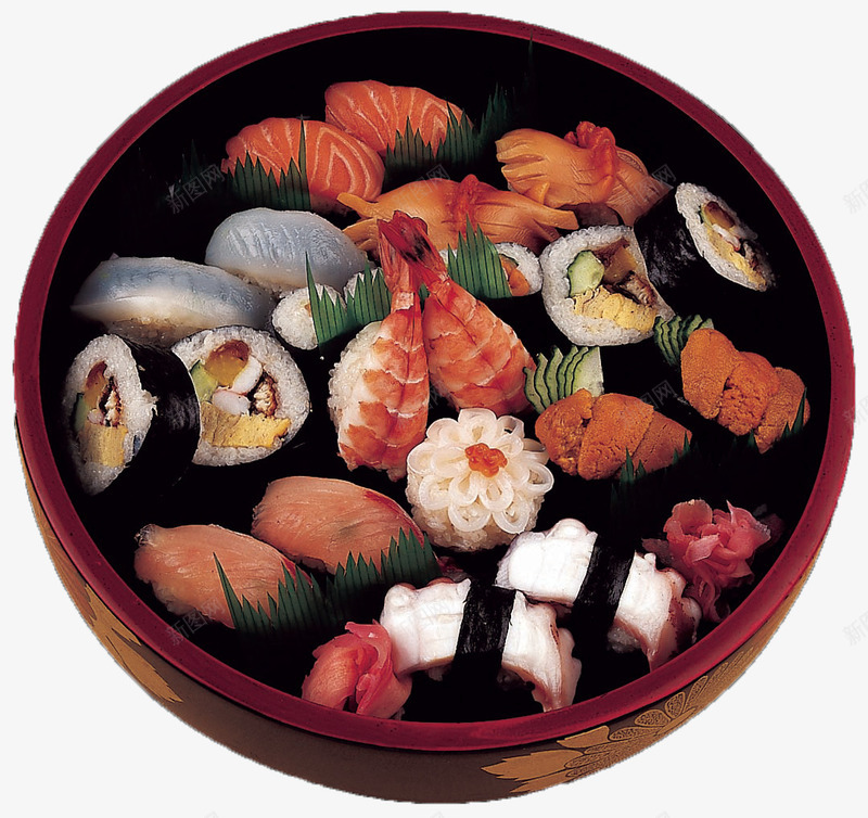 一盒满满的什锦寿司png免抠素材_新图网 https://ixintu.com 什锦寿司 寿司 日式食物 美食