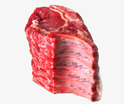 菜市场的生牛肉块素材