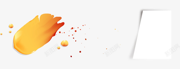 创意墨点横幅背景png免抠素材_新图网 https://ixintu.com 创意 创意横幅 墨点 横幅模板 橙色 颜料 颜色