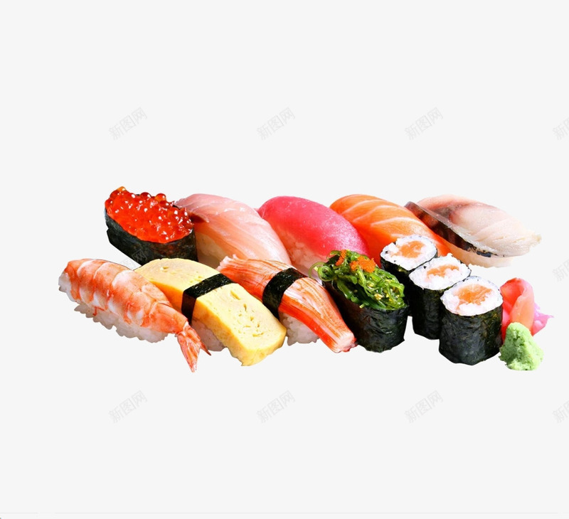 日式寿司png免抠素材_新图网 https://ixintu.com 寿司 日式 生鱼片 美味