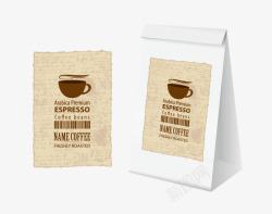 咖啡袋包装矢量图海报