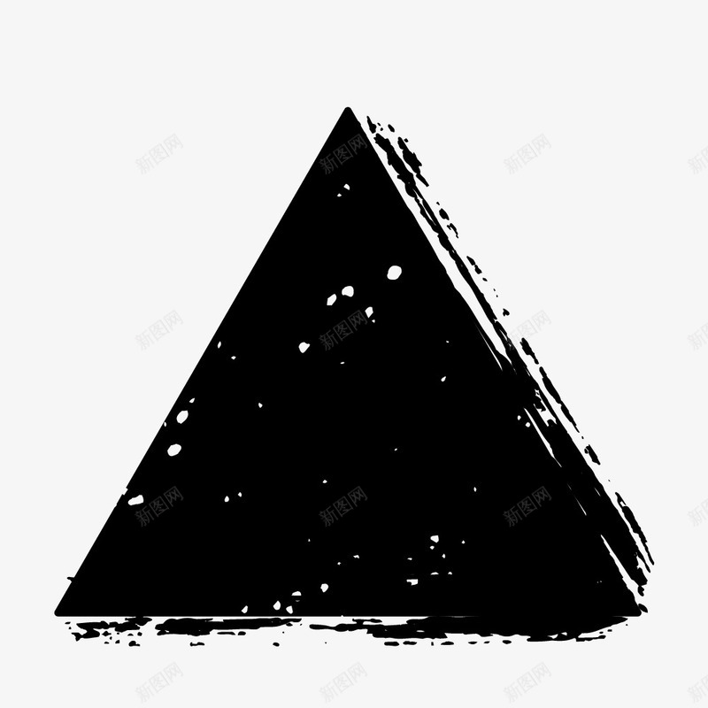 水墨三角形png免抠素材_新图网 https://ixintu.com png图形 三角形 水墨 装饰 黑色