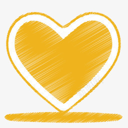 黄色的心形符号图标png_新图网 https://ixintu.com heart 心 心形