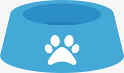 蓝色饭盒宠物狗饭盒矢量图高清图片