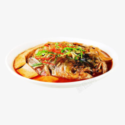 美味鱼头豆腐汤食品素材