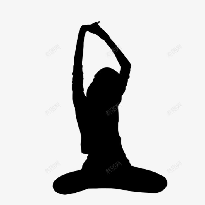 瑜伽剪影人物png免抠素材_新图网 https://ixintu.com PNG图形 PNG装饰 人物 剪影 瑜伽 装饰 黑色