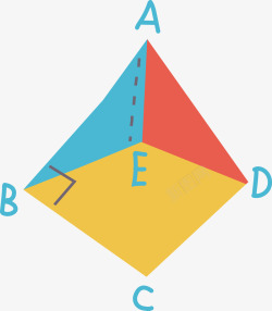 手绘数学几何图形矢量图素材