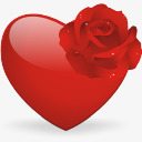 HeartandroseIcon图标png_新图网 https://ixintu.com birthday bookmark fav favorite favourite flower heart love rose valentine