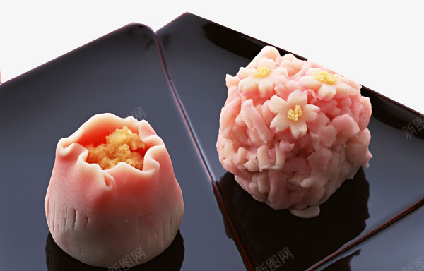 日式小点心png免抠素材_新图网 https://ixintu.com 产品实物 小点心 日式 花卷 饭团