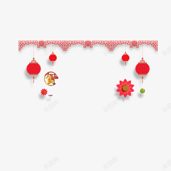 悬挂灯笼png免抠素材_新图网 https://ixintu.com 元宵 元宵灯 喜庆 新年图片 红色
