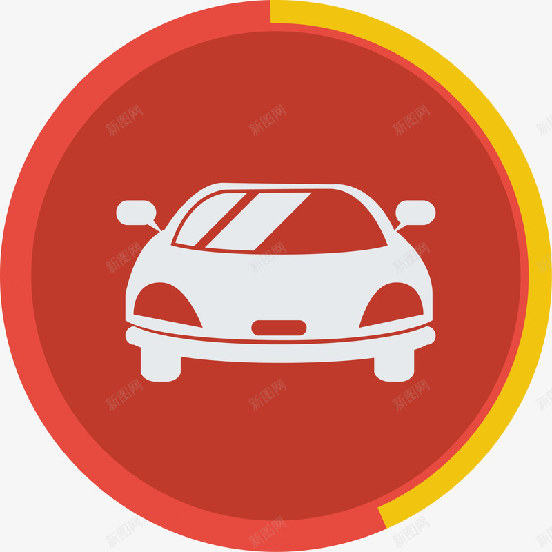白色汽车图标png_新图网 https://ixintu.com 唯美汽车 圆圈卡片 拼接圆圈 汽车卡片 汽车图标 白色汽车