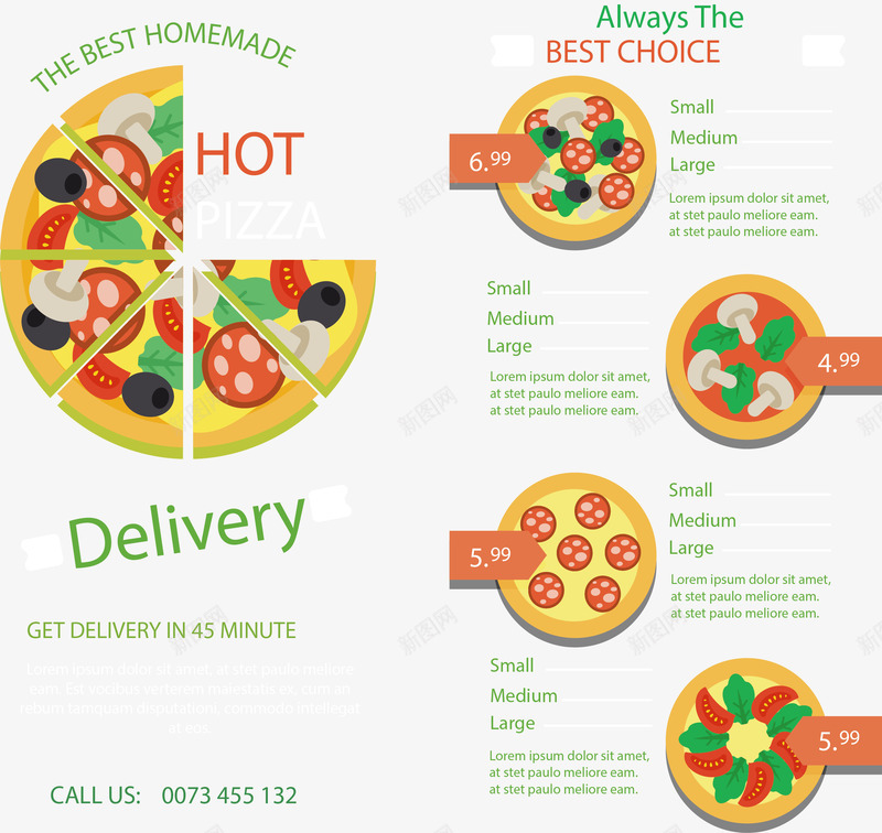 披萨店菜单png免抠素材_新图网 https://ixintu.com 披萨种类 披萨菜单 热辣菜单 菜单模板