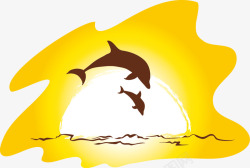 旅游国标海豚矢量图高清图片