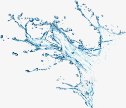 水水特效蓝色淘宝素材蓝色飞溅的水高清图片