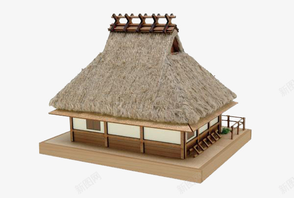 传统日式草屋模型png免抠素材_新图网 https://ixintu.com 传统 实物 日式 模型 草屋