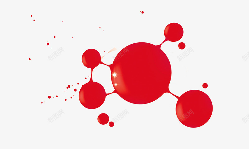 红色连接圆png免抠素材_新图网 https://ixintu.com 不规则图形 圆形 红色 连接圆形