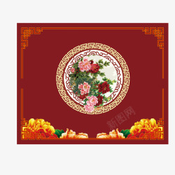 中式复古婚礼背景素材