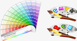 卡通印刷色谱印刷颜色调色卡高清图片