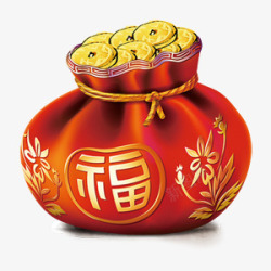 中国风红色福袋新年素材