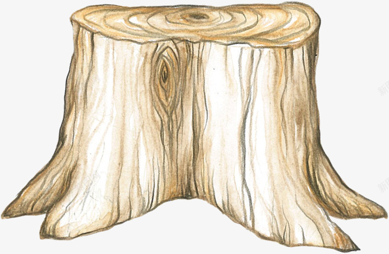 手绘的木墩png免抠素材_新图网 https://ixintu.com png图形 png装饰 手绘 木墩 木头 装饰