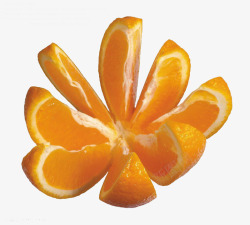 切好的橘子素材