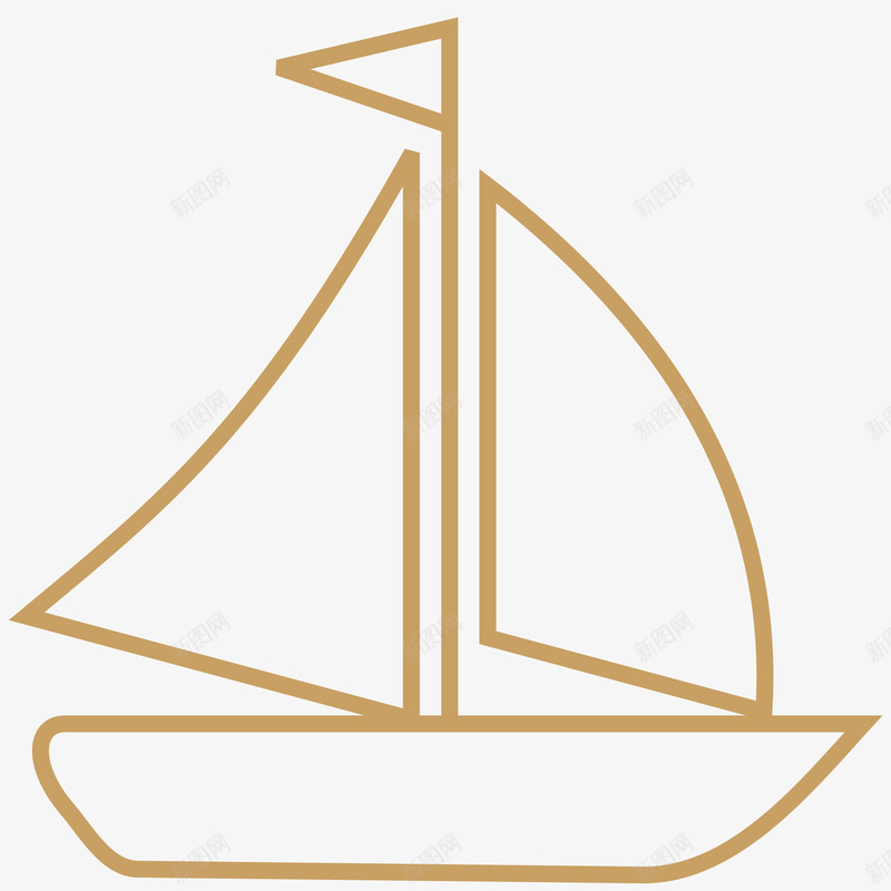 卡通小船形矢量图图标ai_新图网 https://ixintu.com 卡通小船矢量图形 小船 标识 船 船设计 装饰 轮船 矢量图