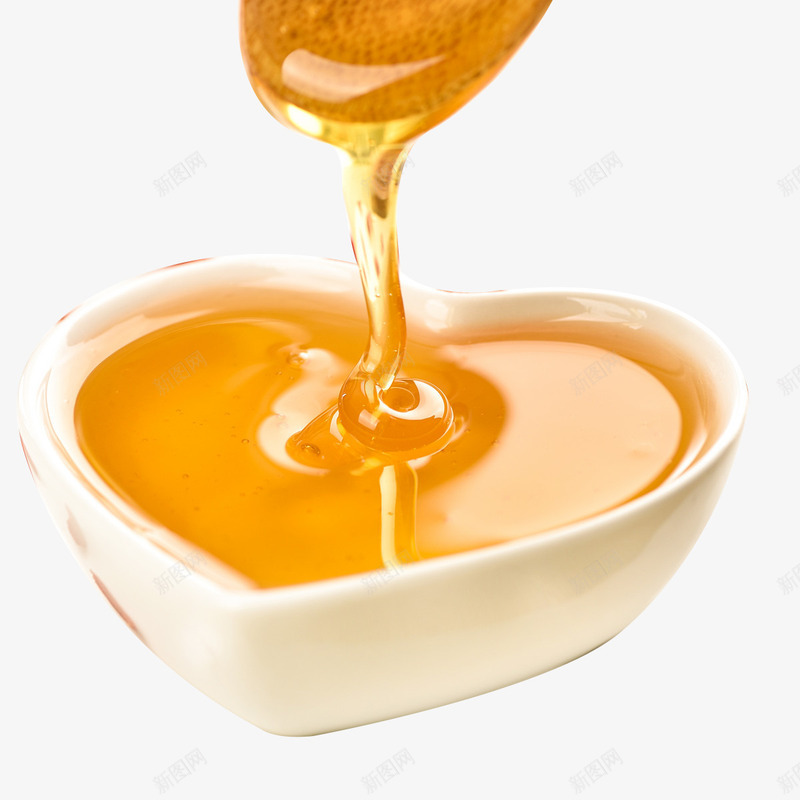 心形碟子里的蜂蜜png免抠素材_新图网 https://ixintu.com 土蜂蜜 心形 甜食 碟子 蜂蜜 黄色