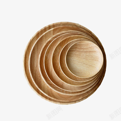 日式个性实木托盘png免抠素材_新图网 https://ixintu.com 个性 圆形 实木 托盘 木碟子