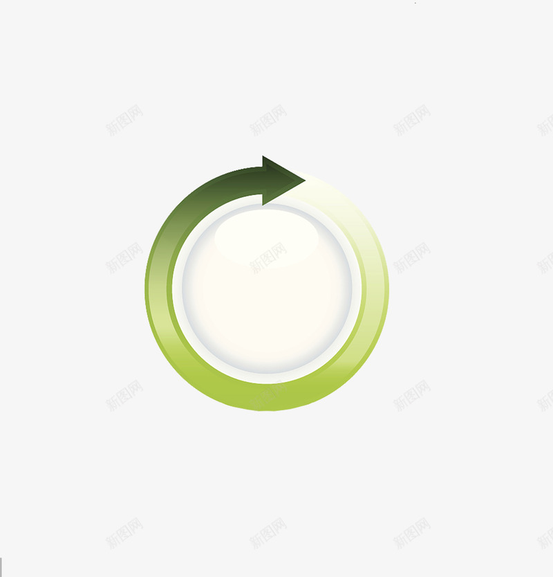 绿色圆形箭头图标png_新图网 https://ixintu.com 免费下载 圆弧 圆弧箭头 圆形 弯曲 指示 箭头 绿色 装饰图案