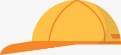 棒球帽手绘黄色棒球帽高清图片