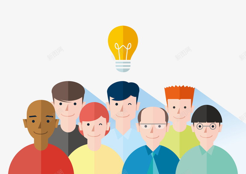 人物矢量图ai免抠素材_新图网 https://ixintu.com 人群 商务 工作 扁平人物 点子 矢量素材 矢量图