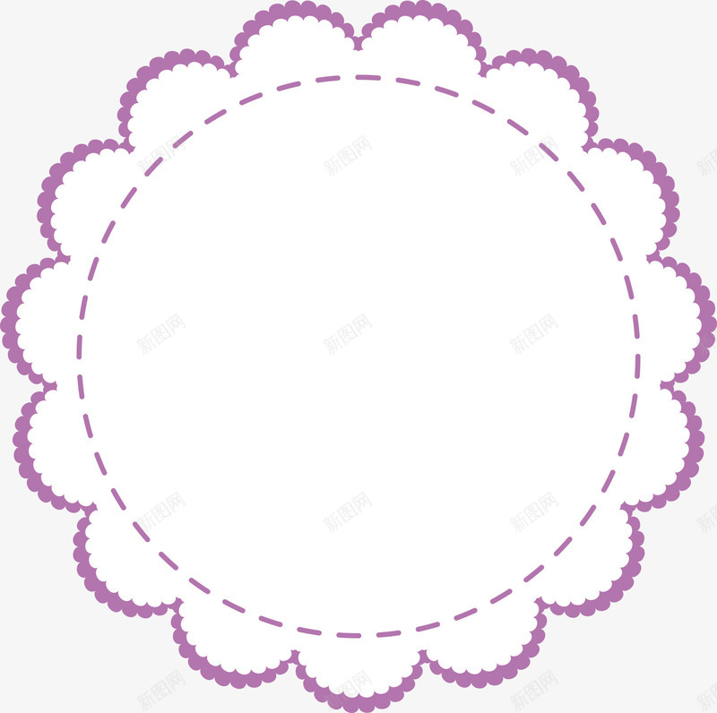 紫色花纹婚礼边框图标png_新图网 https://ixintu.com 图标 婚礼 紫色 花纹 边框